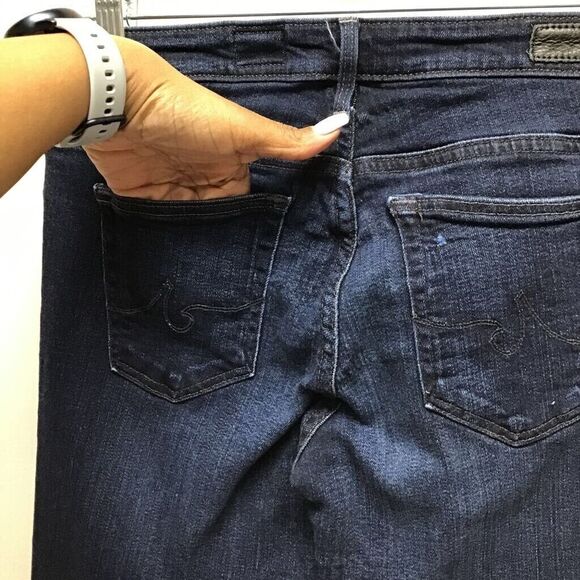 AG Adriano Goldschmied Womens Super‎ Skinny Jeans Blue Stretch Dark Legging 28 - Picture 6 of 9